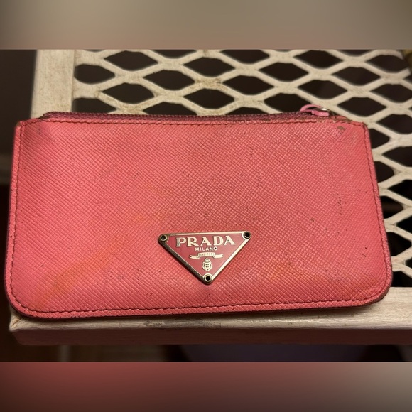 Prada Handbags - Women’s Prada Milano Coin Purse Zip Wallet Black Saffiano Leather